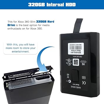 320GB Internal Hard Drive Disk HDD Compatible with Xbox 360 E & Compatible with Xbox 360 Slim Console