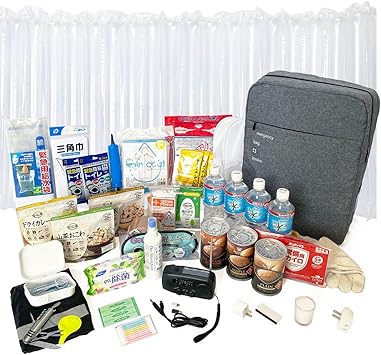 ブラウン×ピンク ☆非常用持ち出し用防災リュック☆エアーマット