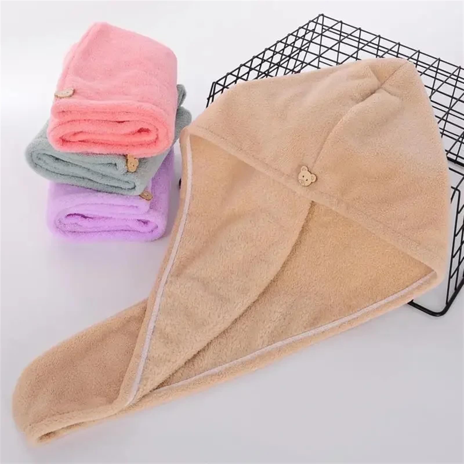 Turbante De Secado para El Cabello Toalla de Microfibra for el Cabello, Envoltura Secado antiencrespamiento for Mujeres y Hombres(Pink,30PCS)