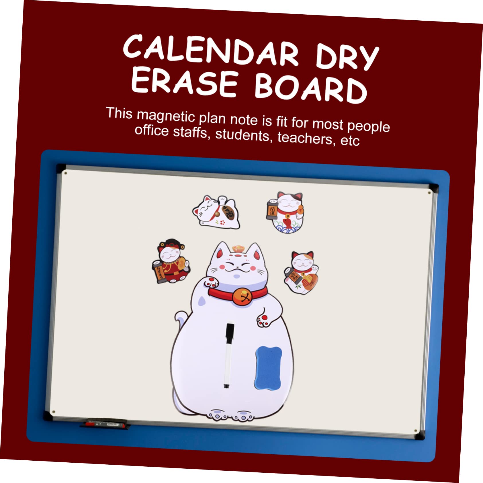 PRETYZOOM 4 Sätze Notizblock Magnet-kühlschrank Kinder Löschen Tafel Magnetische Belohnungstabelle Whiteboard Für Die Küche Küchenwaren Magnetische Menütafel Aufkleber Magnet Aus Gummi Weiß