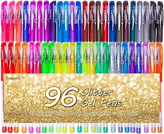 Download Gel Pens Glitter 96 Gel Coloring Pen Set Including 48 Unique Sparkly Colors & 48 Refills for ...