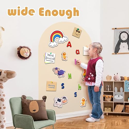 Miniatura 4 de Papel magnético de borrado en seco, hoja de pizarra blanca autoadhesiva de 18 x 24 pulgadas para pared, fácil de escribir y limpiar, pizarra de