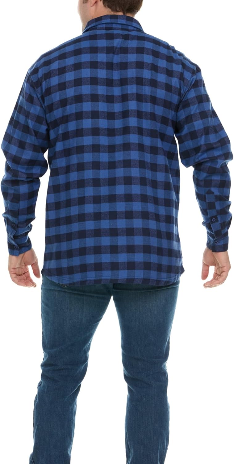 Wrangler Men's Big and Tall Plaid Button Down Shirt - Image 4