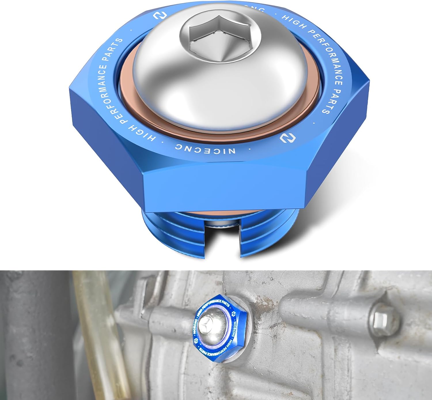 NICECNC Oil Drain Plug, Reducer Oil pan Drain Plug