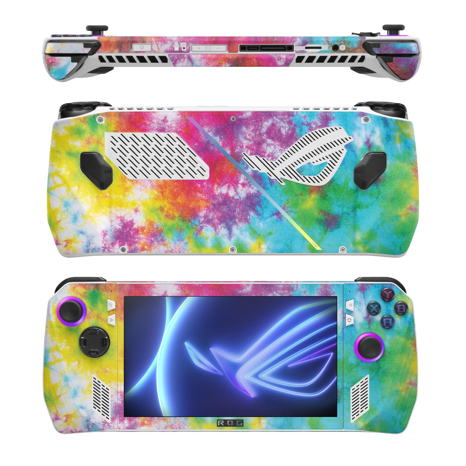 MightySkins Skin Compatible with Asus ROG Ally - Tie Dye Splatter | Protective, Durable, and Unique Vinyl Decal wrap Cover | Easy to Apply, Remove, and Change Style