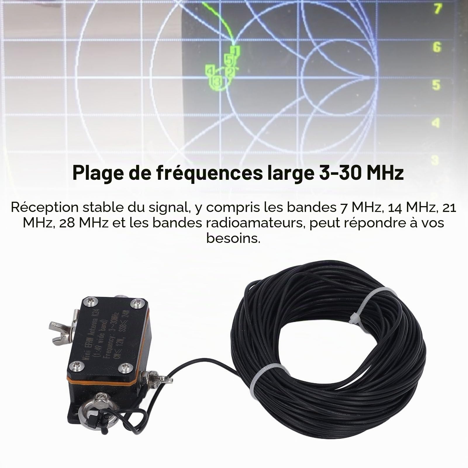 Antenne à Ondes Courtes, Balun Compacte Portable pour Réception Bandes Amateurs