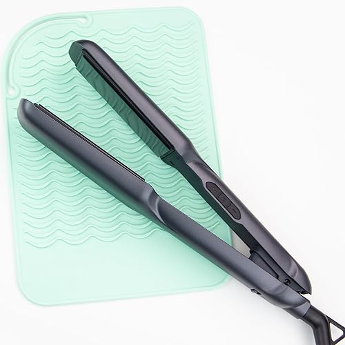 Miniatura 9 de Heysam Alfombrilla de silicona profesional resistente al calor, plancha plana para alisar el cabello, herramientas calientes, rizador de viaje,