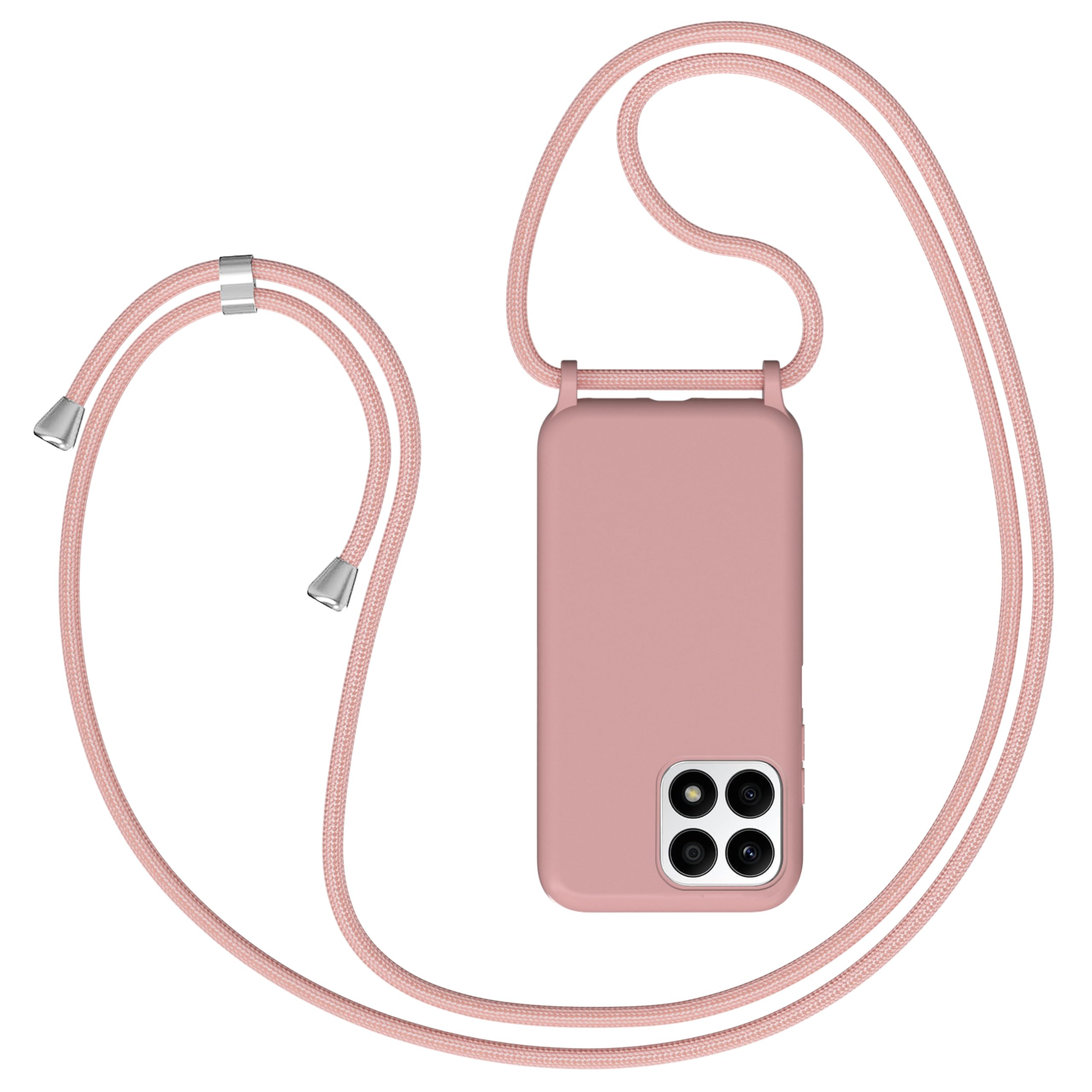 Custodia Con Collana Per Honor X8A - Cover Con Laccio Regolabile, Design Cuore, Protezione Antiurto - Foto 4