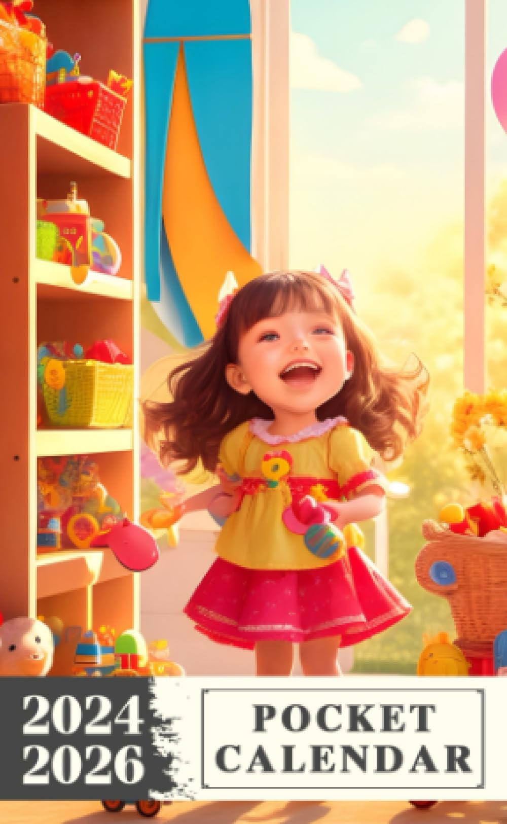 Pocket Calendar 2024 - 2026 With Moon Phase: Three-Year Monthly Planner for Purse , 36 Months from January 2024 to December 2026 | Sunny day | Special affair | Giggle party | Toys | Mischievous smile