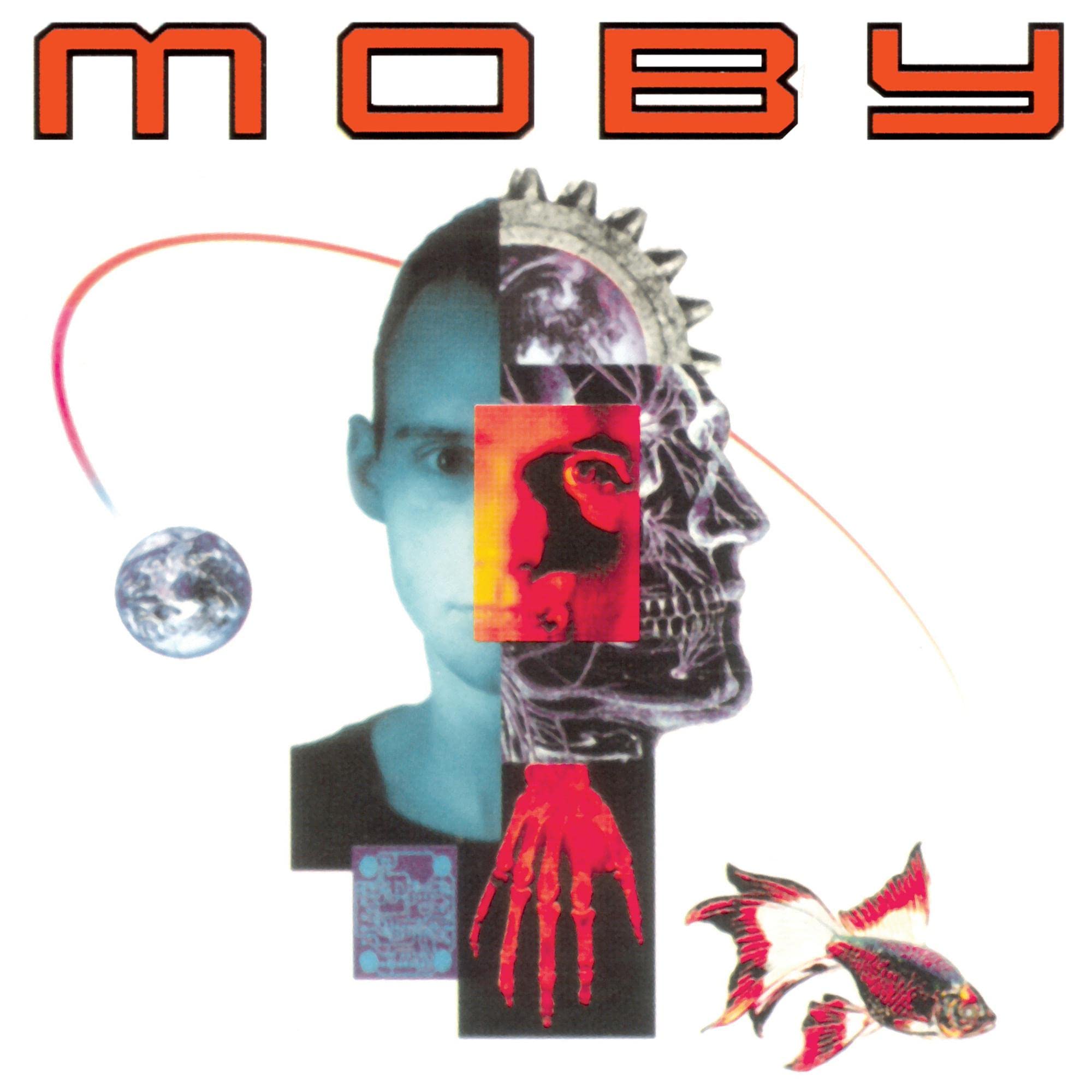 Moby - Black/White Marble on Blue