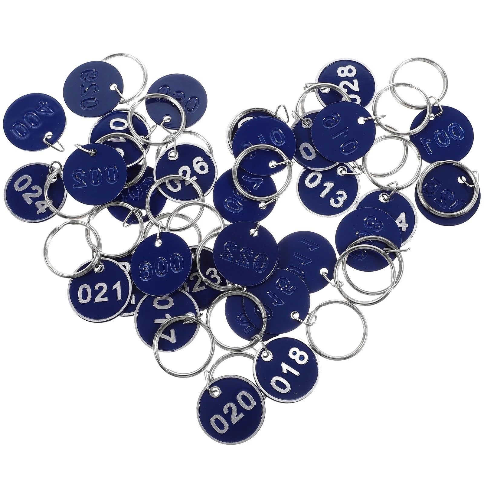 Etichette Con Numeri In Metallo Numero Di Anelli for Portachiavi In ​​lega Gialla Da 100 Pezzi for Appendere Etichette Identificazione Leggere Portatili Per Scuola,Casa, Chiavi(1-100)