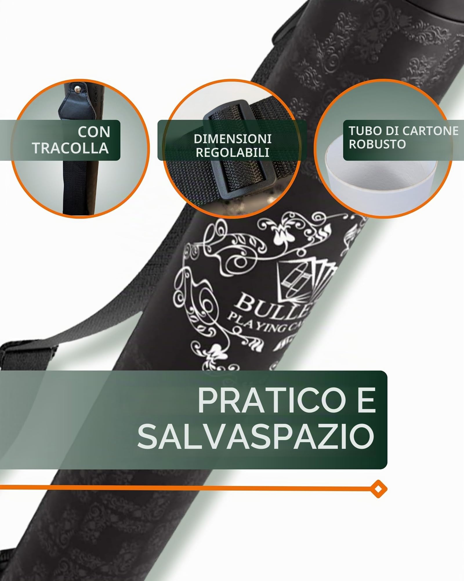 Bullets Playing Cards, Tovaglia da tavola Universale per Giochi di Carte, Giochi da Tavolo e da Salotto Verde in 160 x 80cm Tavolo da Gioco Proprio, Tovaglia da Gioco Deluxe, Tappeto da Gioco