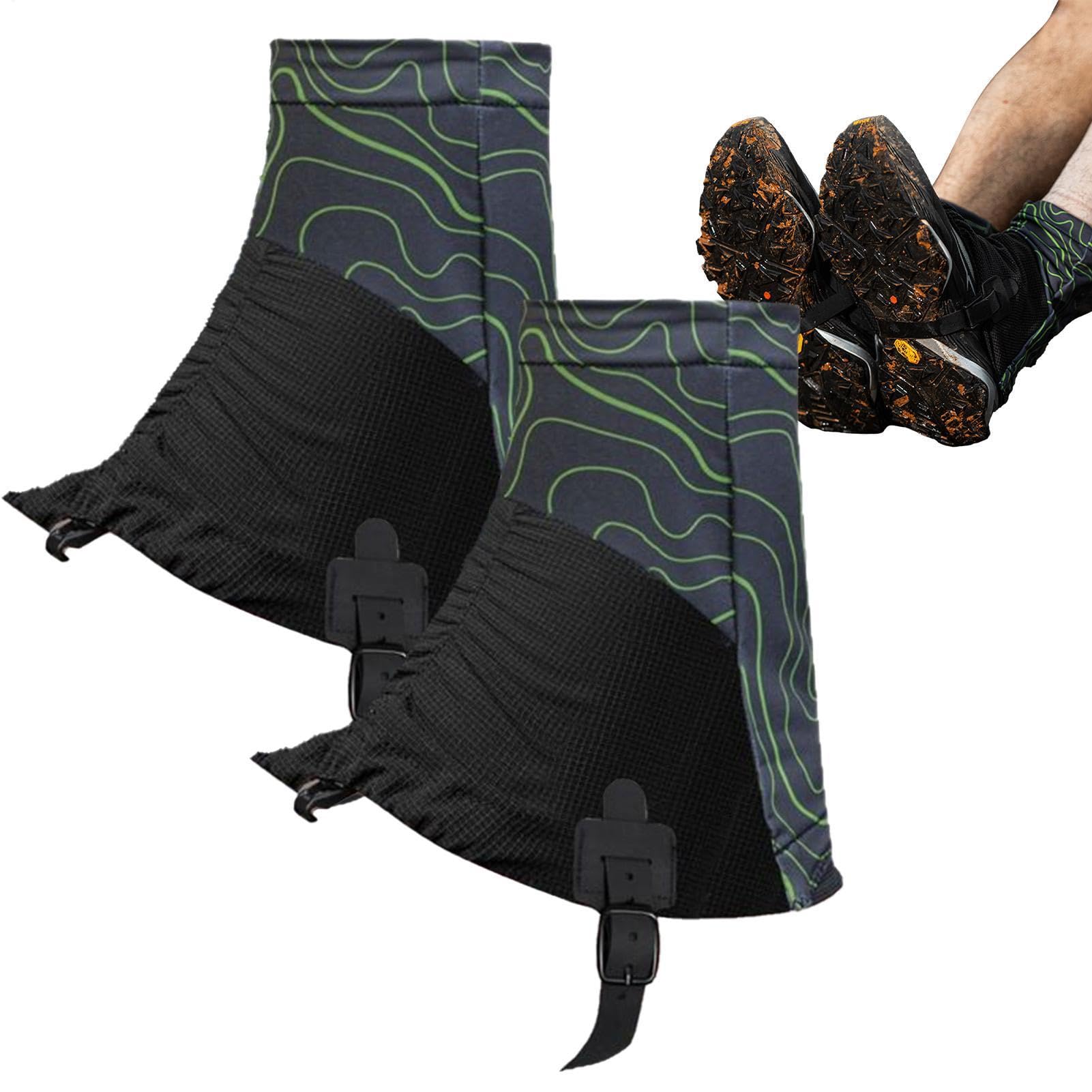 Generisch Gamaschen Für Trailrunning, Sanddichte Und Verstellbare Kurz Gamaschen Trailrunning Schuhe Wasserdicht Knöchelgamaschen, Trail Low Gaiters Für Wanderstiefel Camping Bergsteigen