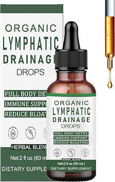 Lymphatic Drainage Drops, Lymphatic Support Liquid Drops, with Herbal Ingedients, Reduce Bloating, Full Body Detox & Cleanse, Promote Circulation, Vegan, Non-GMO 60ml 1