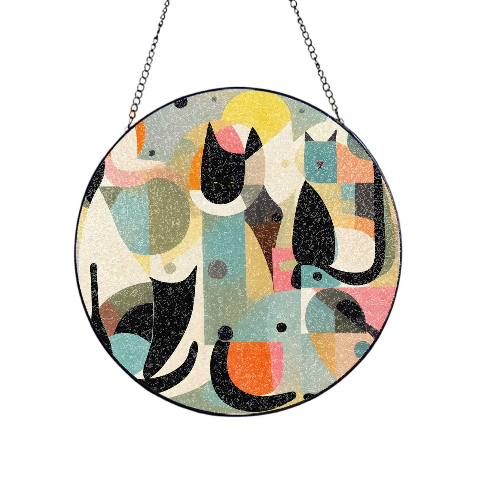 Atrapasueños de cristal Phayah gato de mediados de siglo adorno decorativo hogar y jardín 30cm