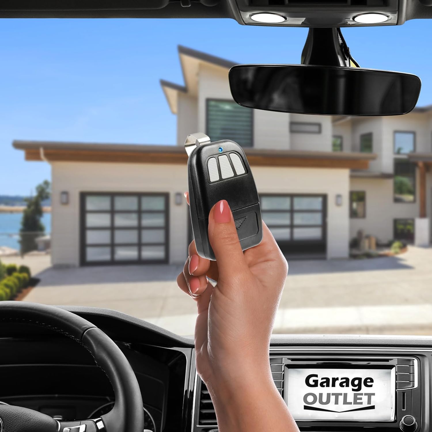Garage Outlet Door Repalcement Gate Opener Visor Remote for Wayne Dalton 309884 3910 297132-3 Button 3012 3016 3512 3212 3213 341 Classic Drive
