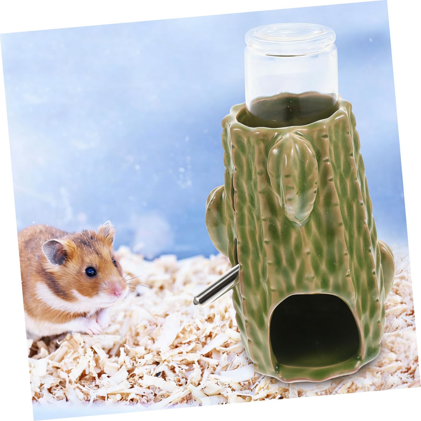 Stehende Trinkflasche für Hamster Transparente Wasserflasche Praktischer Wasserspender für Chinchilla Einfache Handhabung Auslaufsichere Konstruktion für Haushalt