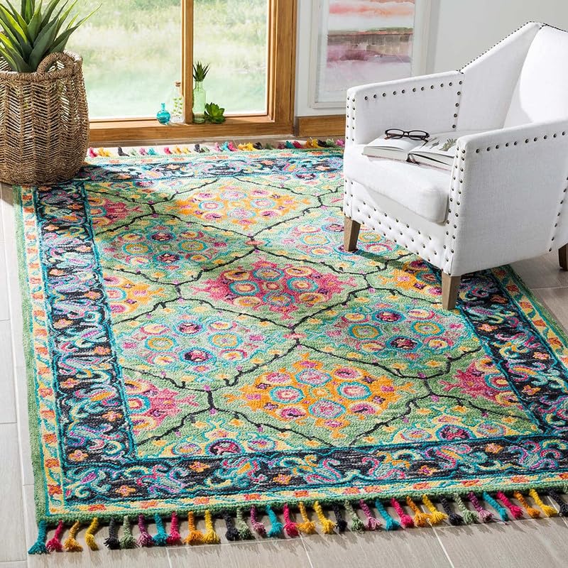 Image of Embossed Handmade GH Wool Thick Geometrical Carpet is a Stylish and Practical Addition to Any Living Room 6X6