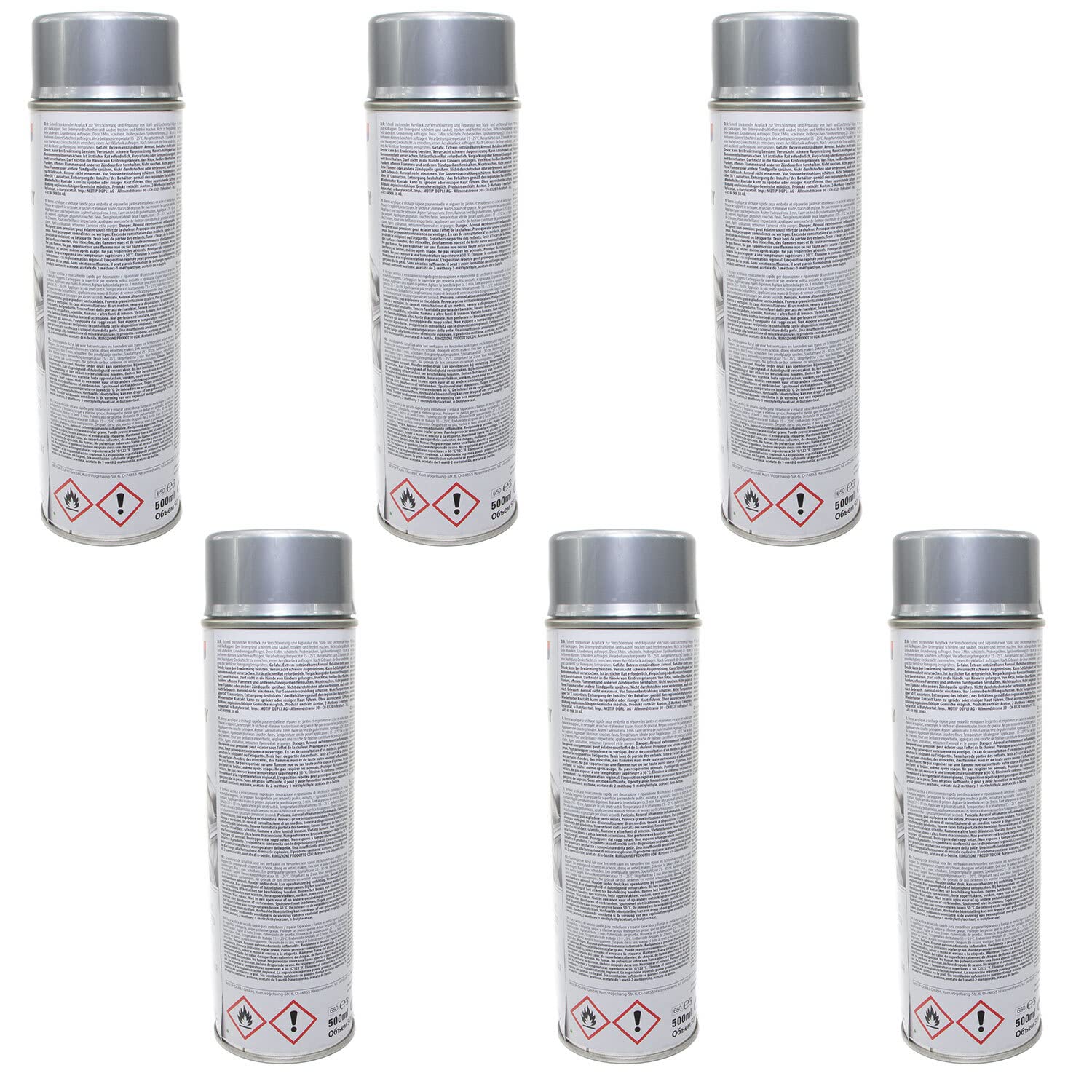 Felgenspray Silber Felgensilber Felgenlack Lackspray Presto 428924 6 X 500 ml