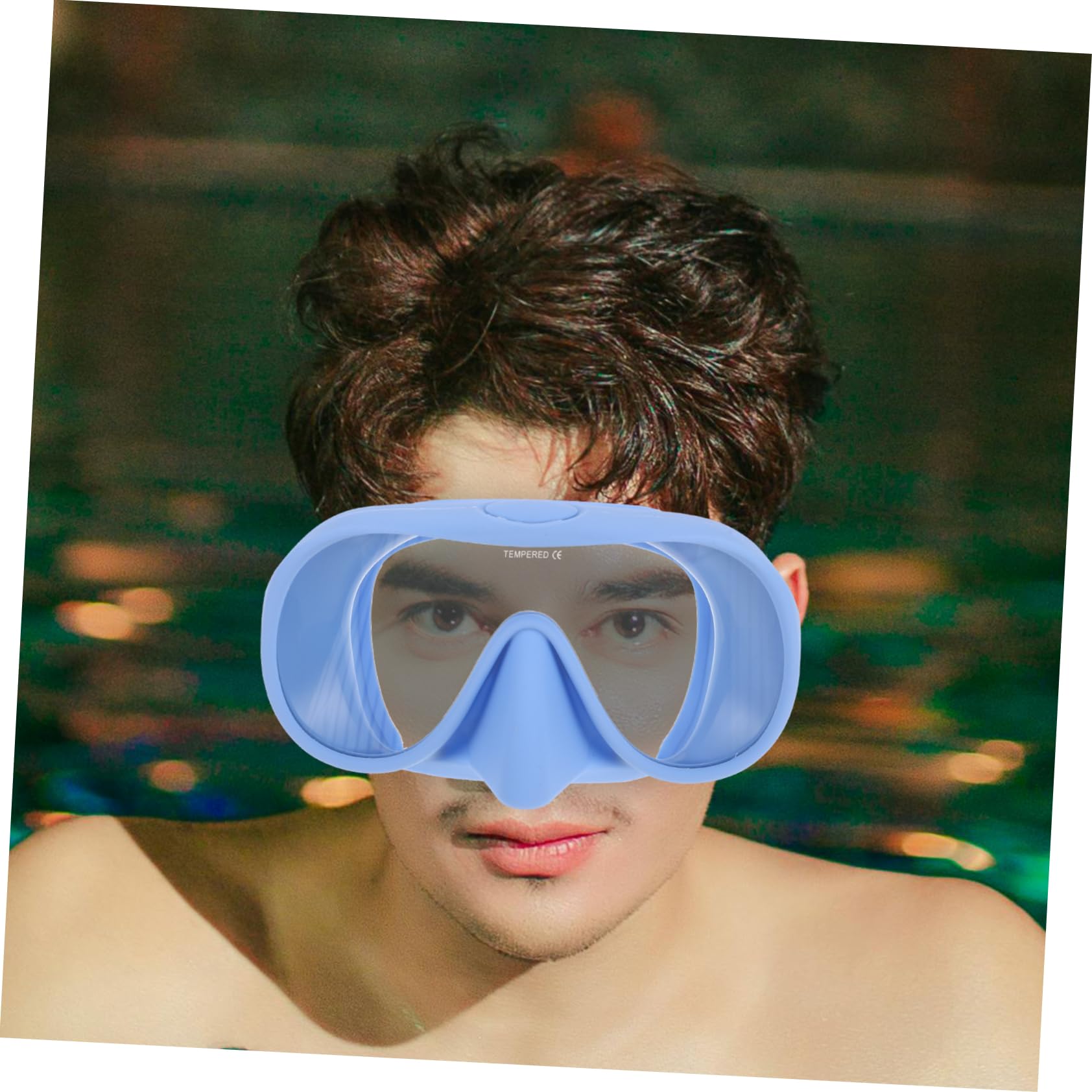 Set Snorkeling Adulto 1 Pezzo in Silicone e Vetro Temperato | Antiappannante Occhialini Nuoto, Maschera da Snorkeling per Adulti, Atmosfera Estiva, con Custodia
