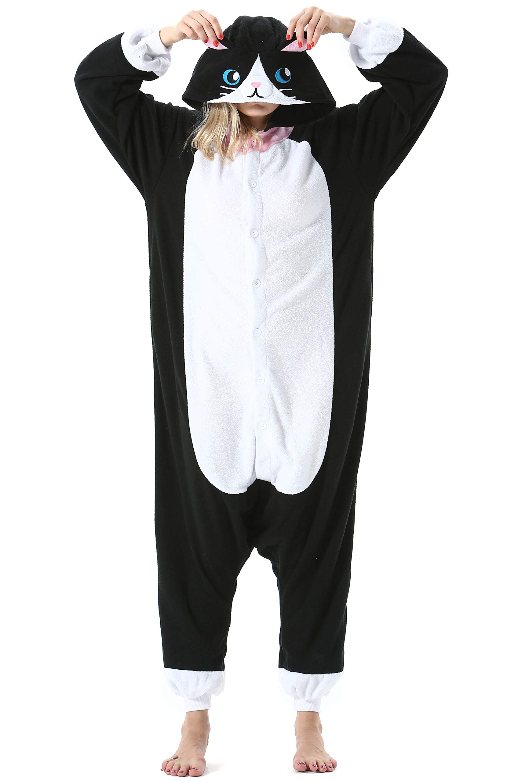 Pyjama volwassen dames, uniseks dieren-onesies, innovatieve herenpyjama, nachtkleding voor Halloween, thuiskleding, rollenspelkostuum, eendelige loungewaar voor lichaamslengte van 148-187 cm, Haan, M