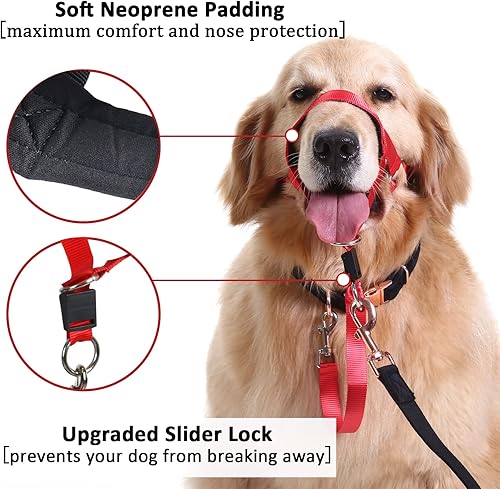 Miniatura 4 de BARKLESS Collar de cabeza sin tirones para entrenar y caminar de perros, arnés suave con guía de entrenamiento experto (idioma español no