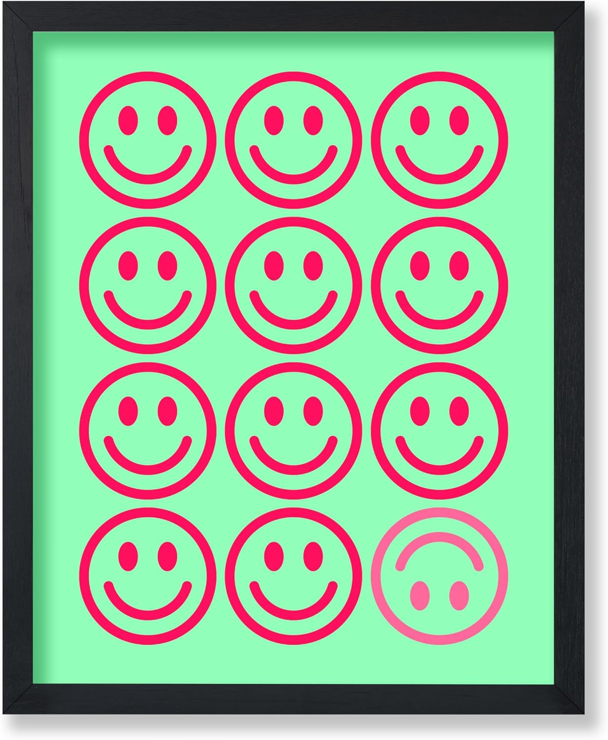 Poster Master Smile Faces Poster - Emoticon Print - Positivity & Modern Art - Smiley Pattern & Peppy Art - Kid's Room or Bedroom Wall Decor - 8x10 UNFRAMED Wall Art