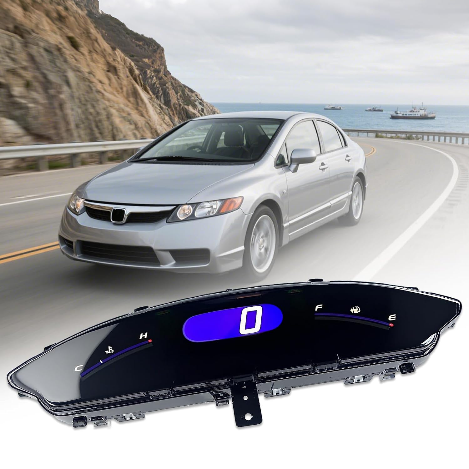 Speedometer Dash Display Gauge Instrument for 2006-2011 Honda Civic, 78120-SNA-A13 78120-SNA-A14