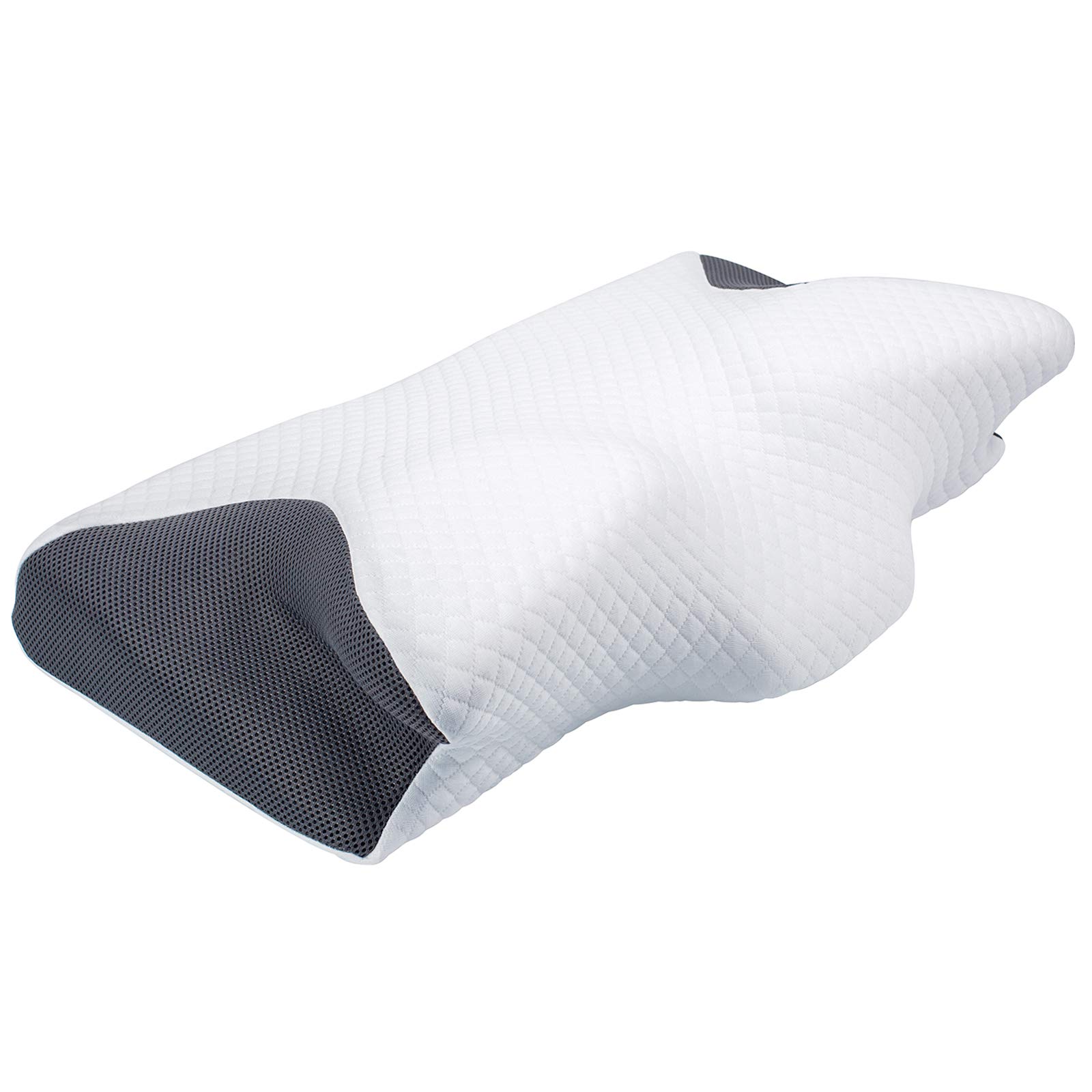 Memory Foam Cervical Pillow for Neck, Shoulder Pain Relief, Orthopedic Contour Neck Pillow for Sleeping, Ergonomic Neck Support Pillow for Side Sleeper Stomach Sleepers with Washable Pillowcase