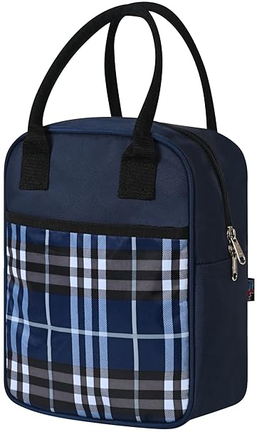 Unisex Lunch Tiffin Bag Leakproof For Men & Women For Office Tiffin Bag With Internal Mesh Pocket & Bottle Holder (Blue), 10 liter