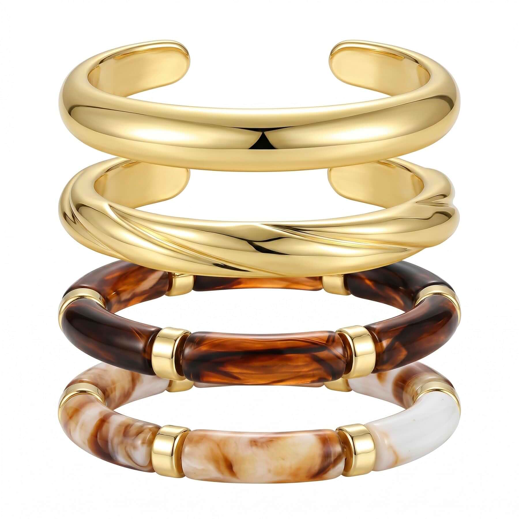 INSYOHO Acrylic Chunky Bangle Bracelets for Women Statement Jewelry Gift