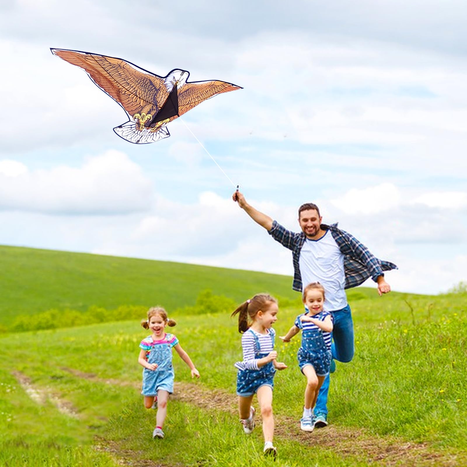 Flying Hoofer Bald Eagle Kite for Kids Ages 4-8 & 8-12 and Adults, Easy to Fly, Comes with 100m Kite String Handle - Image 2