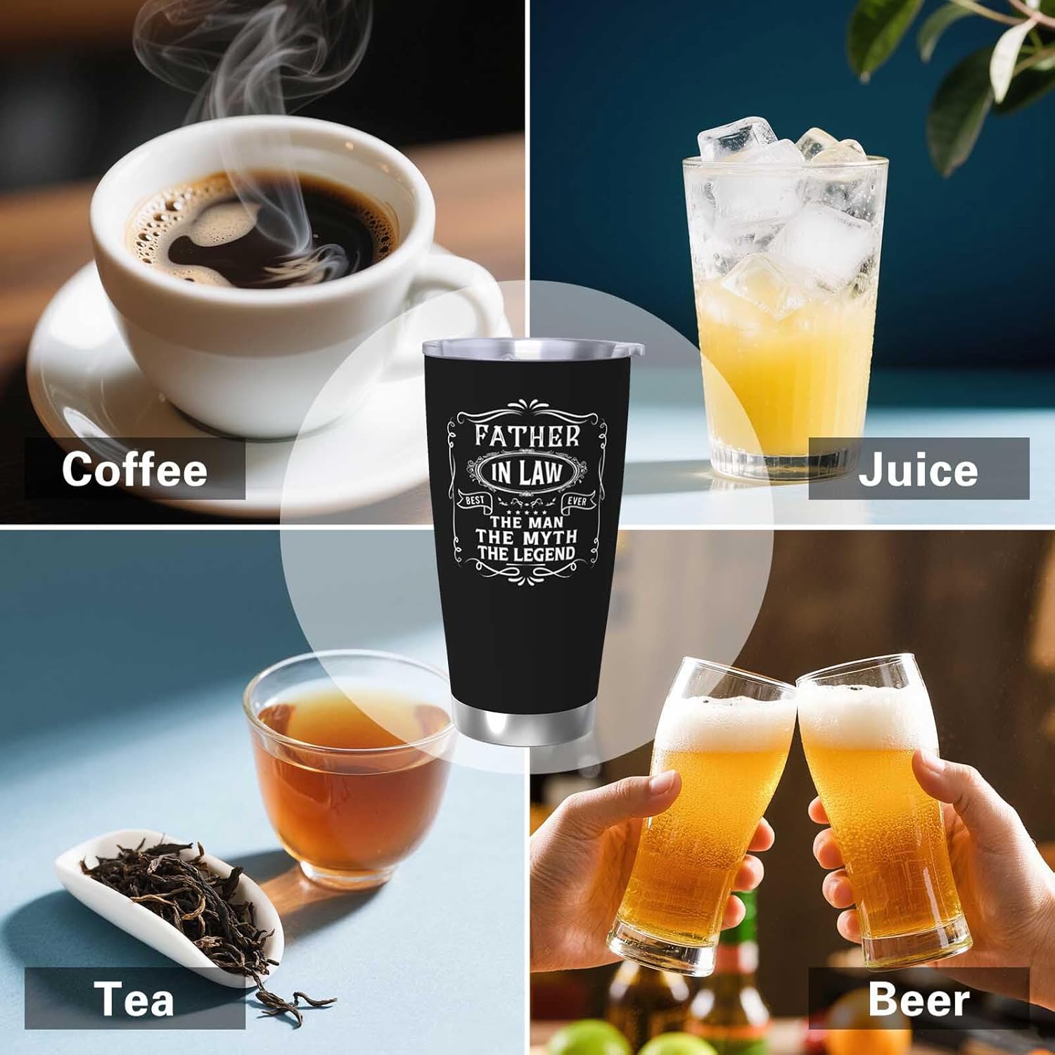 Father in Law Gifts, Best Father in Law Ever, 20 Oz Insulated Travel Tumbler, Travel Mug Gift from daughter in law - Image 4