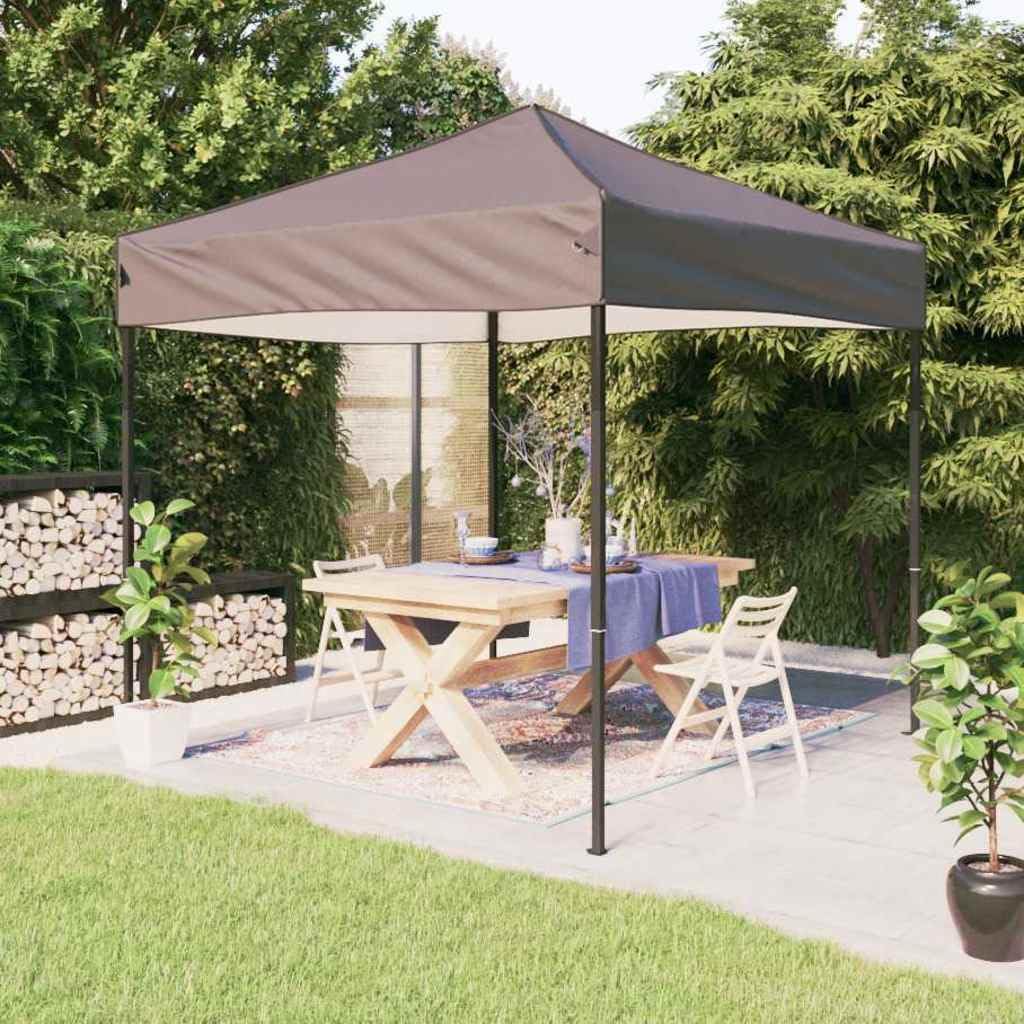 Carpa plegable para fiestas de jardín de 3 x 6 m, color negro con marco de acero