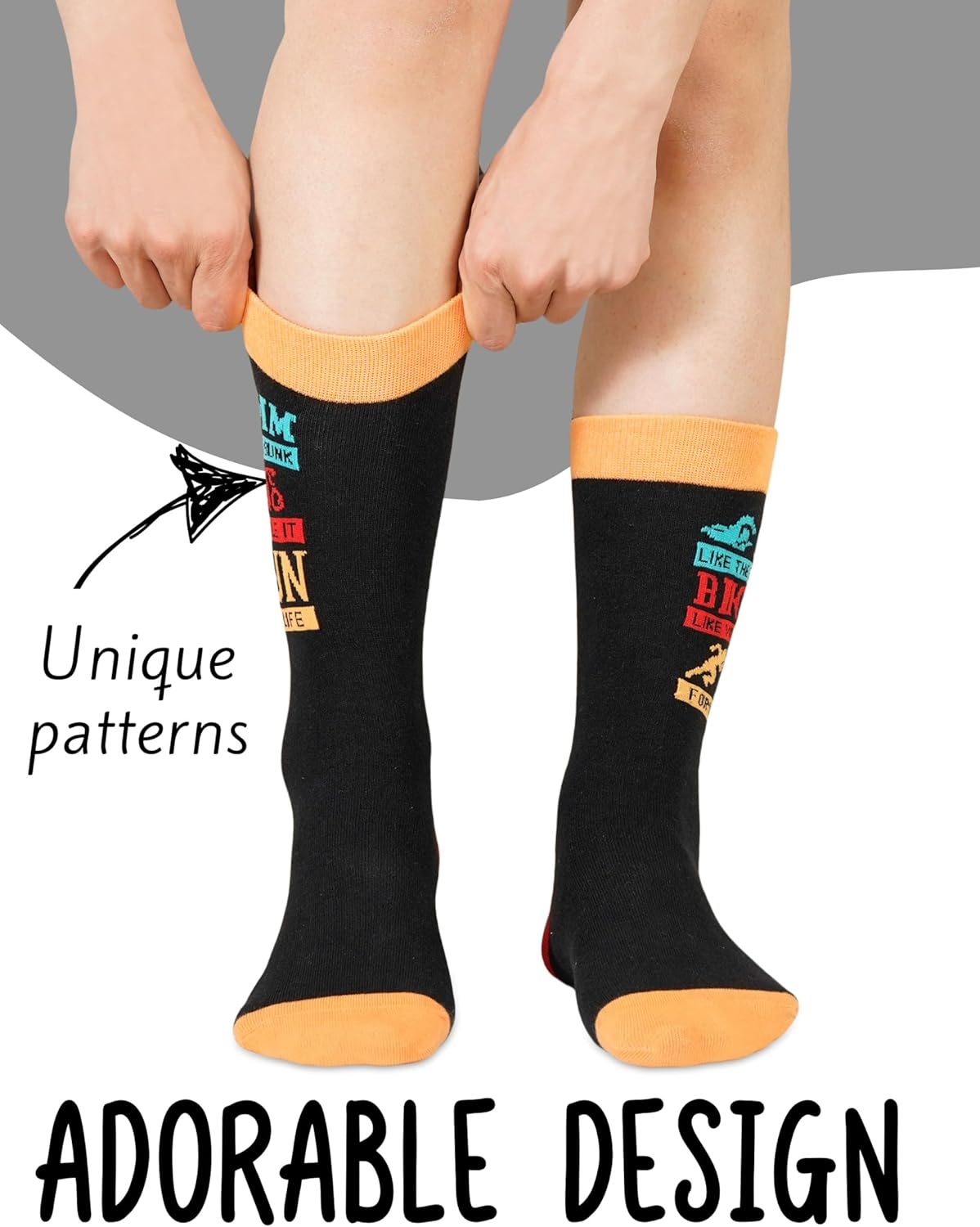 InnoBeta Triathlon Gifts, Gifts on Birthday and Christmas, One Size Crew Socks - Image 4