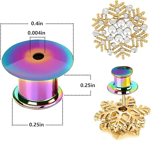 Miniatura 2 de 20 piezas de metal con cierre de pasador de bloqueo, coloridos pasadores de bloqueo con estuche de almacenamiento, parte trasera de pin para broche,