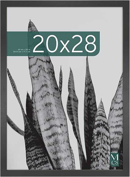 MCS Studio Gallery 20x28 Poster Frame Black Woodgrain, Vertical & Horizontal Wall Hanging Large Picture Frame for Photos, Posters & Art Prints (1-Pack)