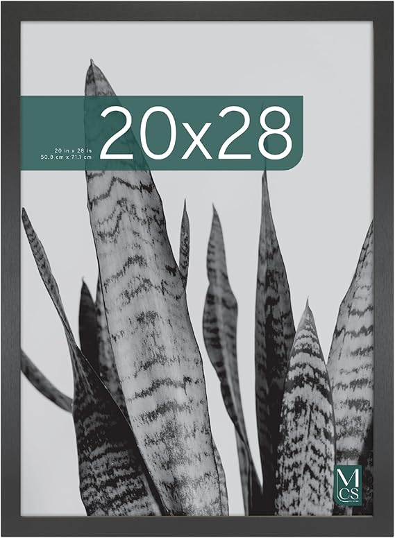 MCS Studio Gallery 20x28 Poster Frame Black Woodgrain, Vertical & Horizontal Wall Hanging Large Picture Frame for Photos, Posters & Art Prints (1-Pack)