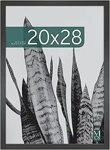 MCS Studio Gallery 20x28 Poster Frame Black Woodgrain, Vertical & Horizontal Wall Hanging Large Picture Frame for Photos, Posters & Art Prints (1-Pack)