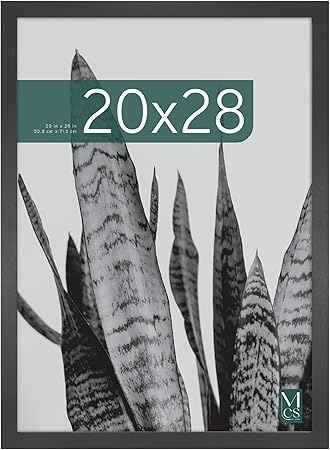 MCS Studio Gallery 20x28 Poster Frame Black Woodgrain, Vertical & Horizontal Wall Hanging Large Picture Frame for Photos, Posters & Art Prints (1-Pack)