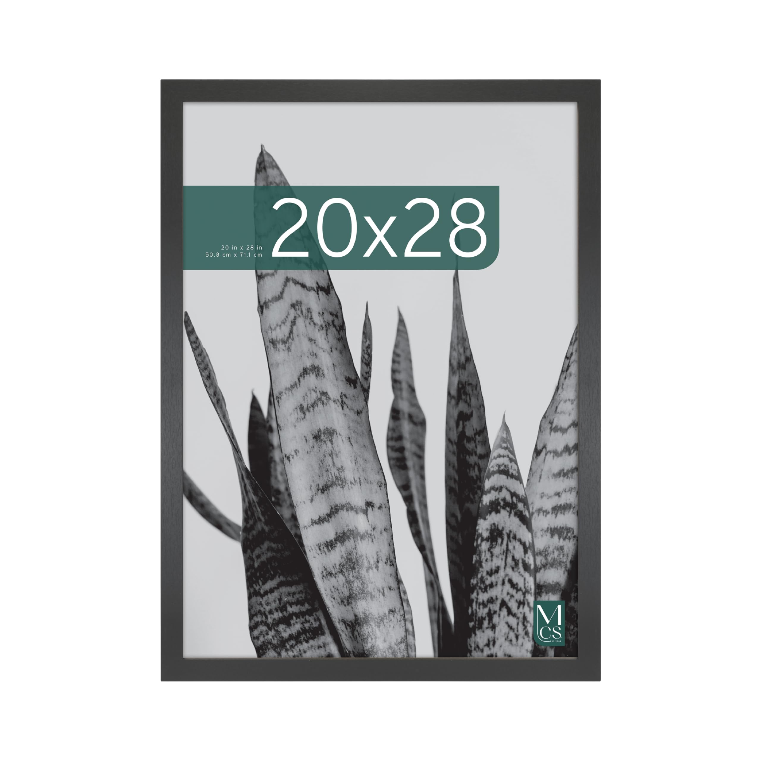 MCS Studio Gallery 20x28 Poster Frame Black Woodgrain Engineered Wood, Vertical & Horizontal Wall Hanging Large Picture Frame for Photos, Posters & Art Prints (1-Pack)