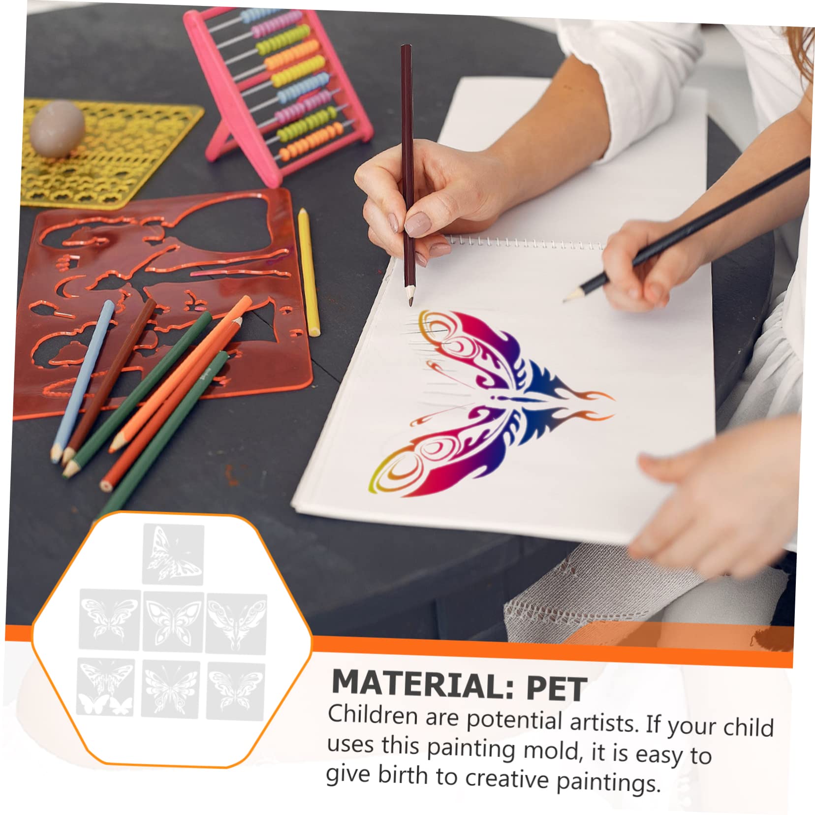21pezzi Stencil per Template Riutilizzabili per e Creativi Set per attività Decorazioni