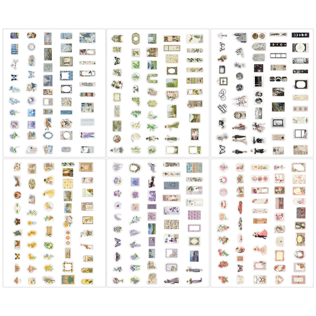 Housoutil 2 Ensembles Autocollants Vintage Aesthetic Autocollants Autoadhésifs Pour Scrapbooking Et Journalisation Fournitures Déco Diy Pour Art Et Artisanat Partagez Avec 600 Feuilles*2