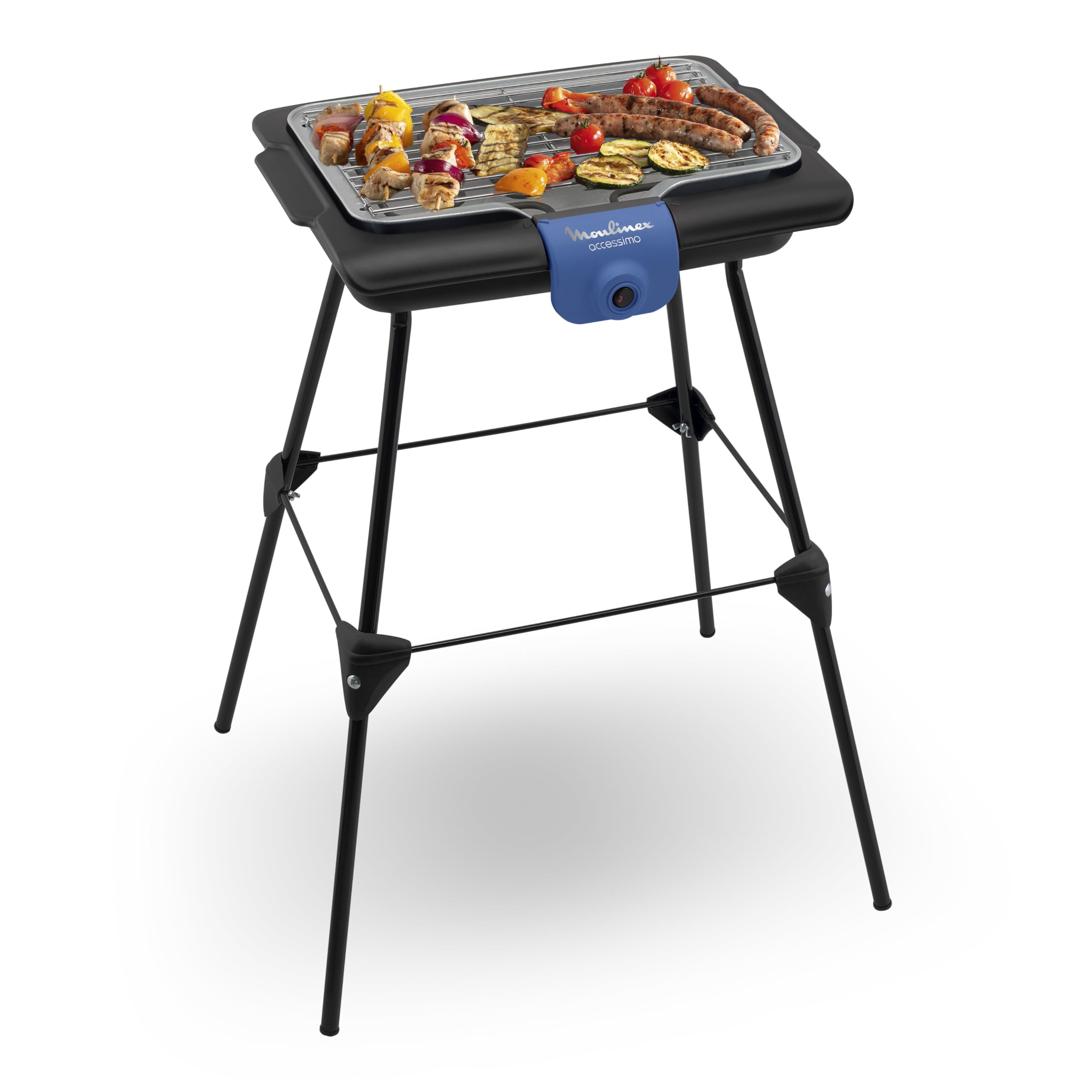 Barbecue Électrique De Table Moulinex Accessimo - 2100W | Fabriqué En France | Nettoyage Facile | Idéal Balcon