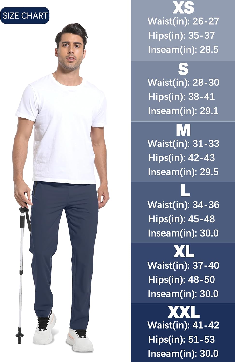 WENRONSTA Men's Lightweight Hiking Pants Quick Dry Water Resistant Breathable Athletic Running Jogger Track Active Sweatpants - Image 6