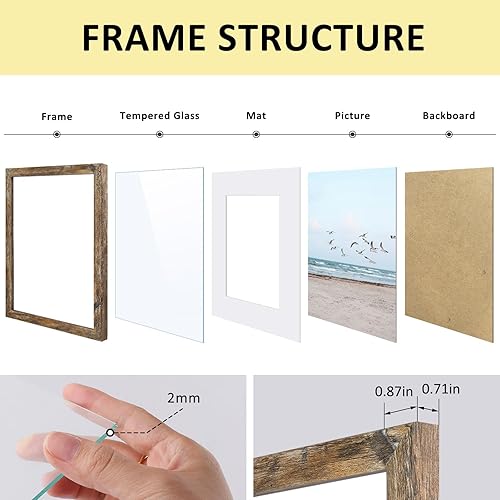 Vista 26 de Frametory, Los marcos de 16 x 20 pulgadas muestran imágenes de 11 x 14 pulgadas con paspartú o fotos de 16 x 20 pulgadas sin paspartú, vidrio Plata