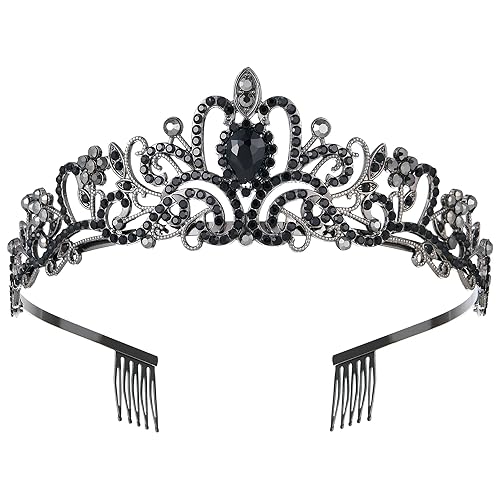 Miniatura 8 de Tiaras y coronas plateadas para mujeres y niñas, coronas de reina de cumpleaños de cristal con peine de diamantes de imitación, tiara de princesa,