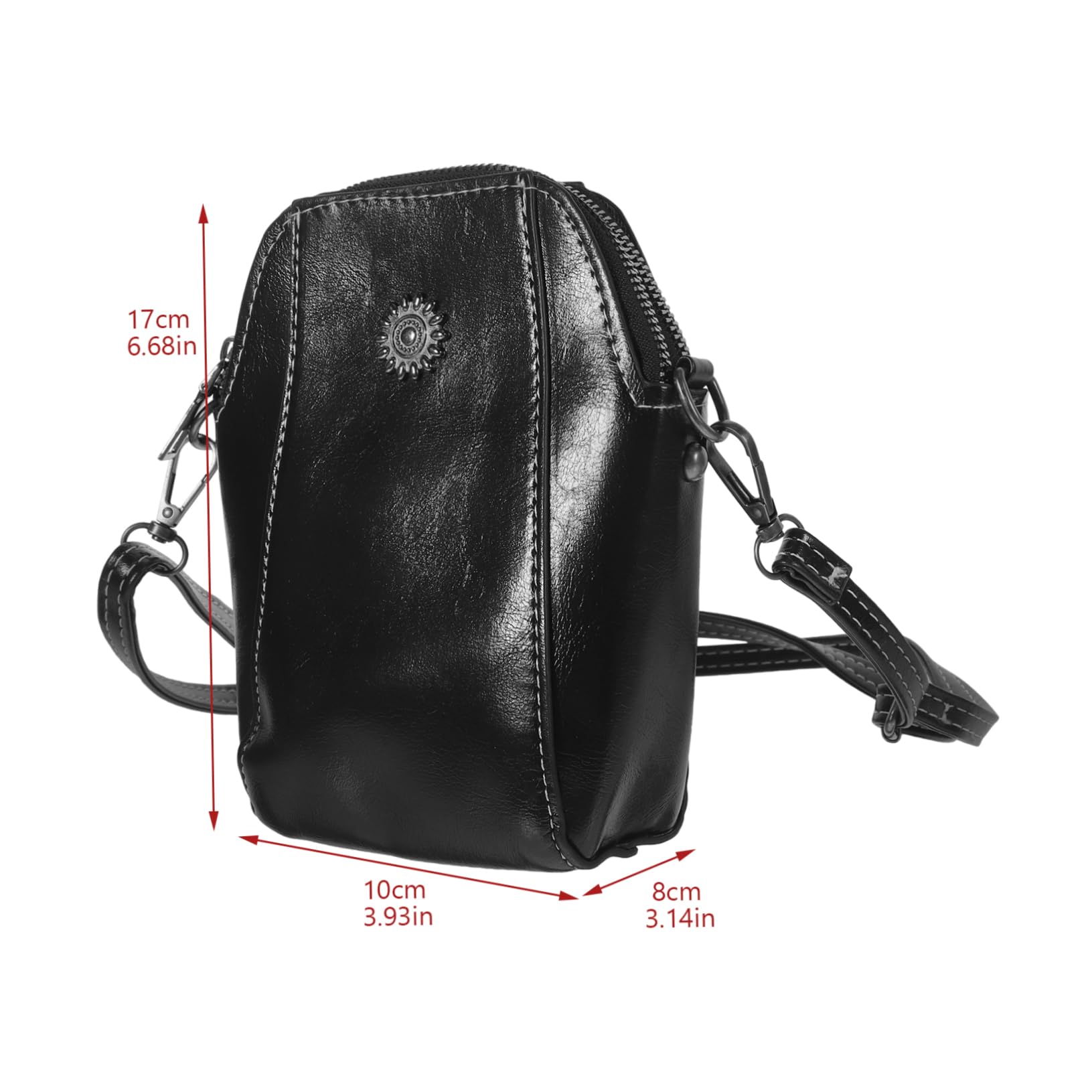 LIFKOME Mini Borsa Porta Cellulare Borsa Del Portafoglio Del Telefono Per Telefono a Tracolla Piccola Per Cellulare Piccola a Tracolla Pu Rosso