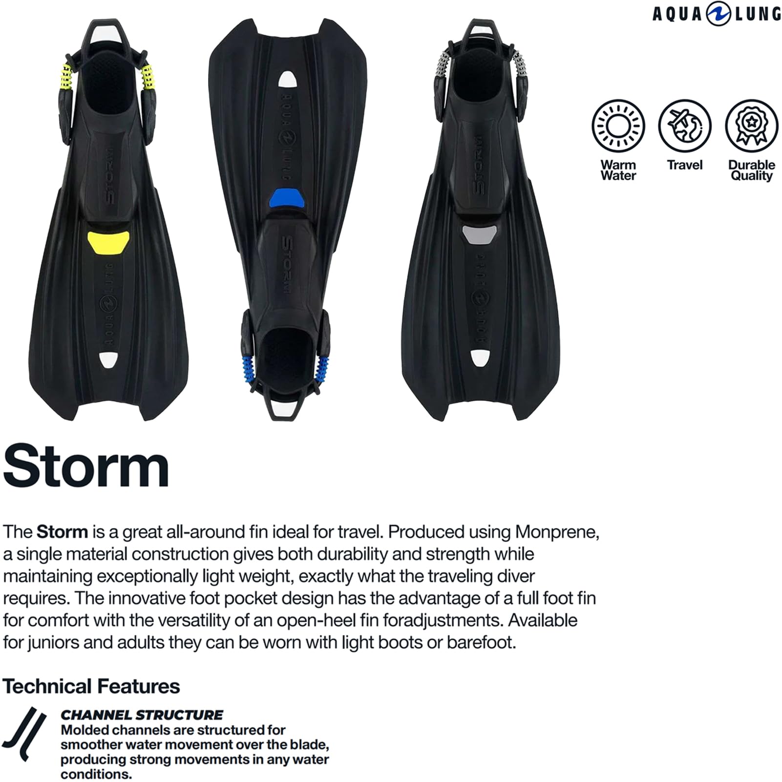 Aqualung Storm - Fins Unisex Adulto