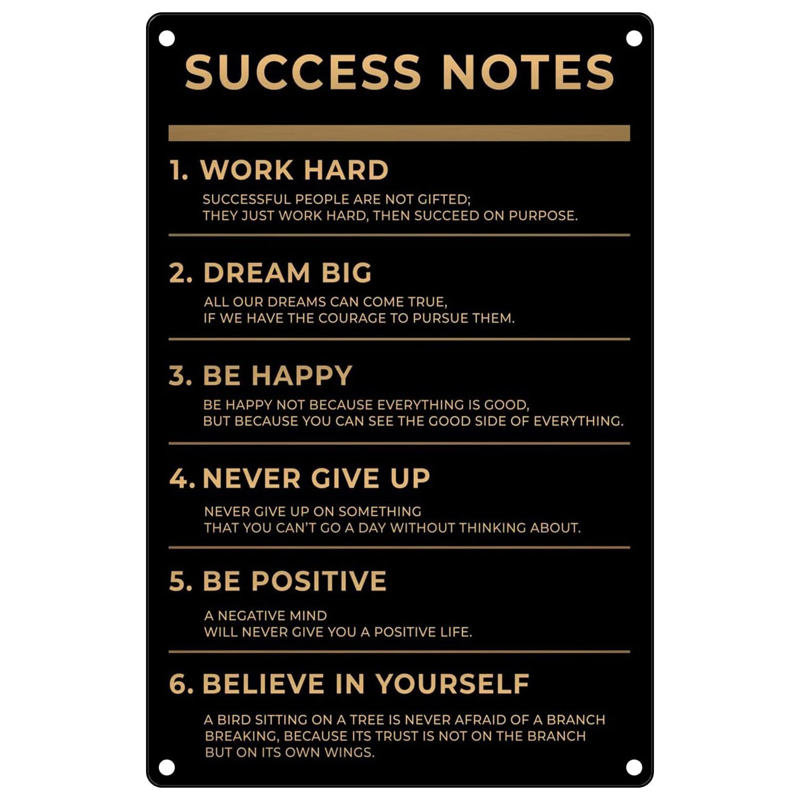 Positive Success Attitude Vintage Metal Sign Youth Struggle Slogan Retro Wall Decor for Home Cafe Office Leisure Area 8x12 Inch